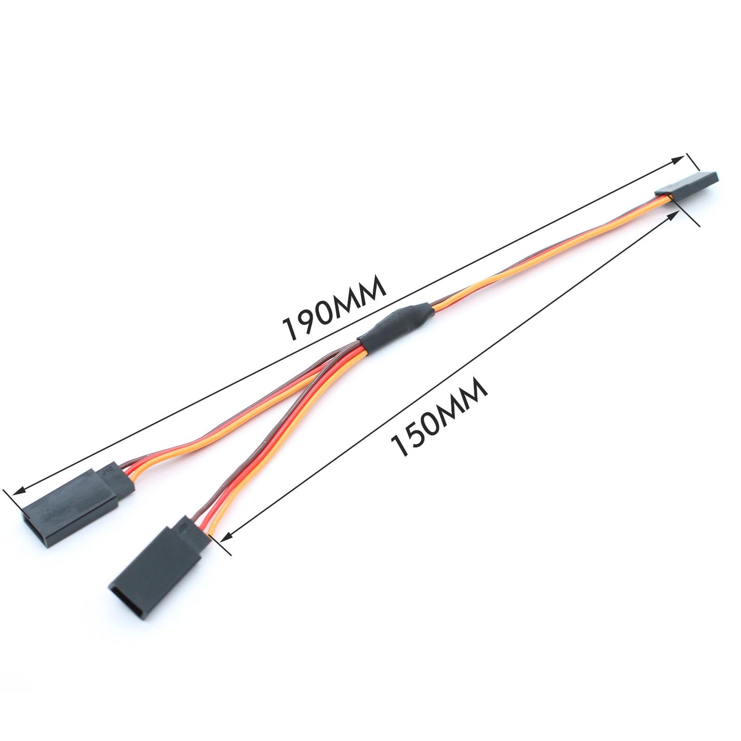 3 Pin JR Servo Extension Cable 1 JR Male to 2 Female JR Y Harness Servo Cable for RC Cars Trucks Airplanes Servo Receiver Connection 5 Pack
