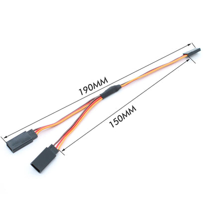3 Pin JR Servo Extension Cable 1 JR Male to 2 Female JR Y Harness Servo Cable for RC Cars Trucks Airplanes Servo Receiver Connection 5 Pack