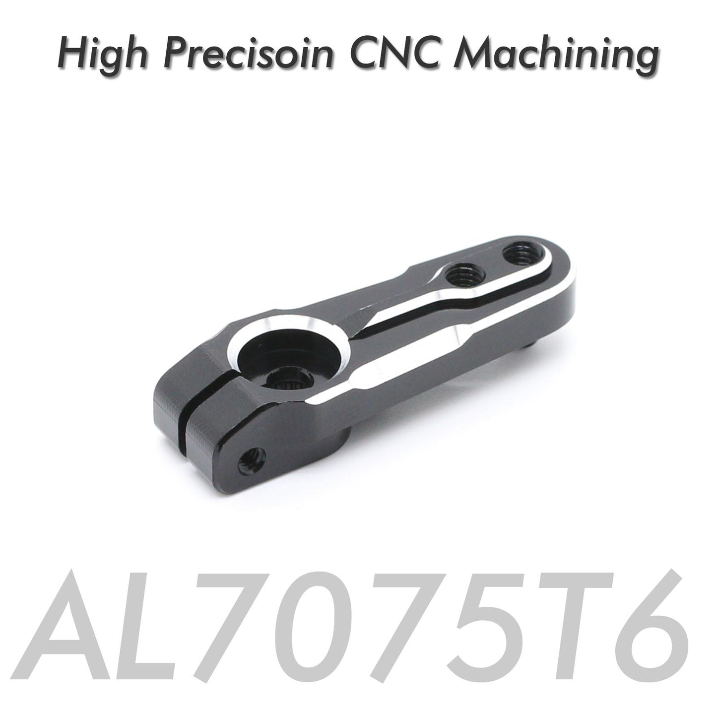 Sincecam 25T AL7075 Metal Servo Horn Aluminum Steering Arm for 1/8 1/10 1/12 Scales RC Models -2 Pack